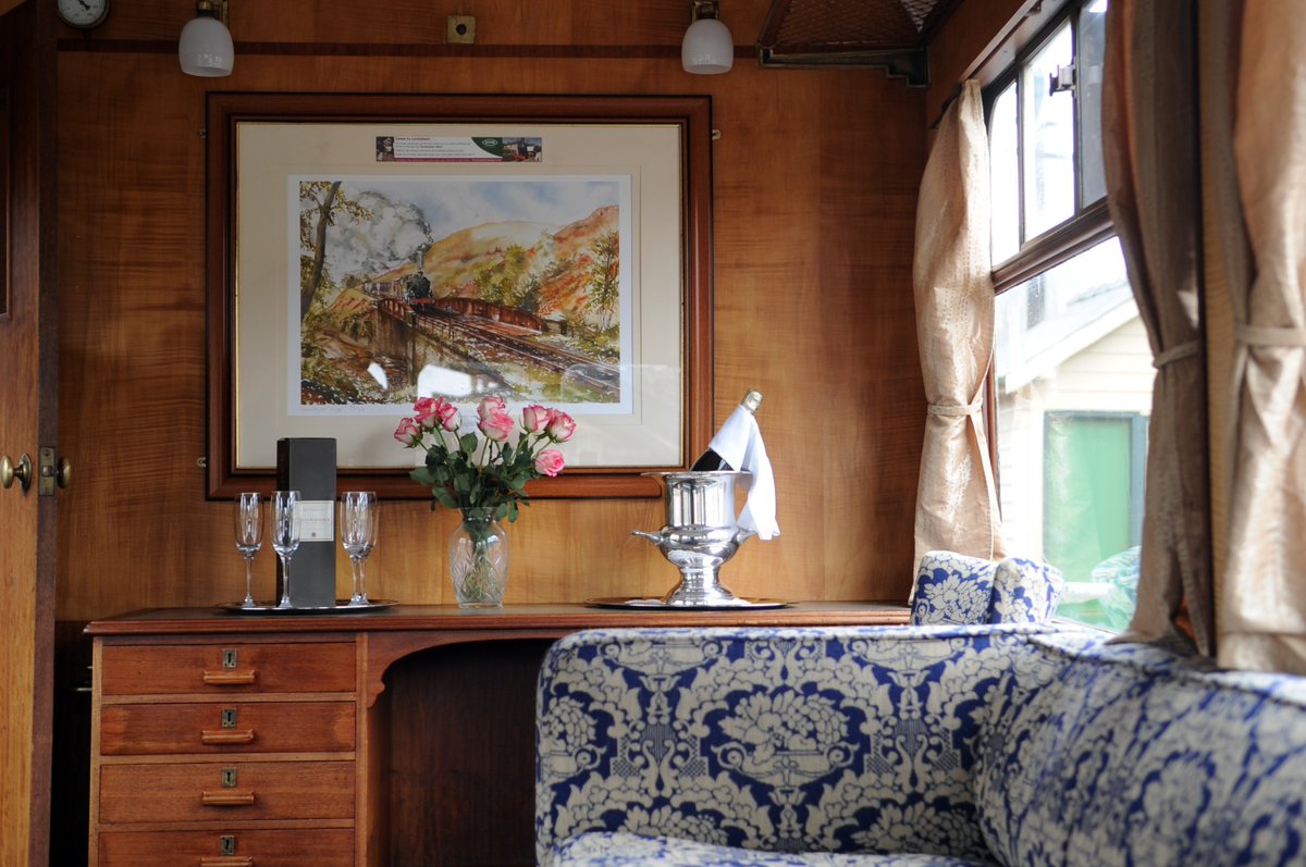 Got something special to celebrate? Chartering our opulent Great Western Saloon carriage could be the perfect venue - on the move! 🥂🍾 The carriage has 2 luxurious seating areas with observation windows to admire the lovely views of the North York Moors. nymr.co.uk/charters