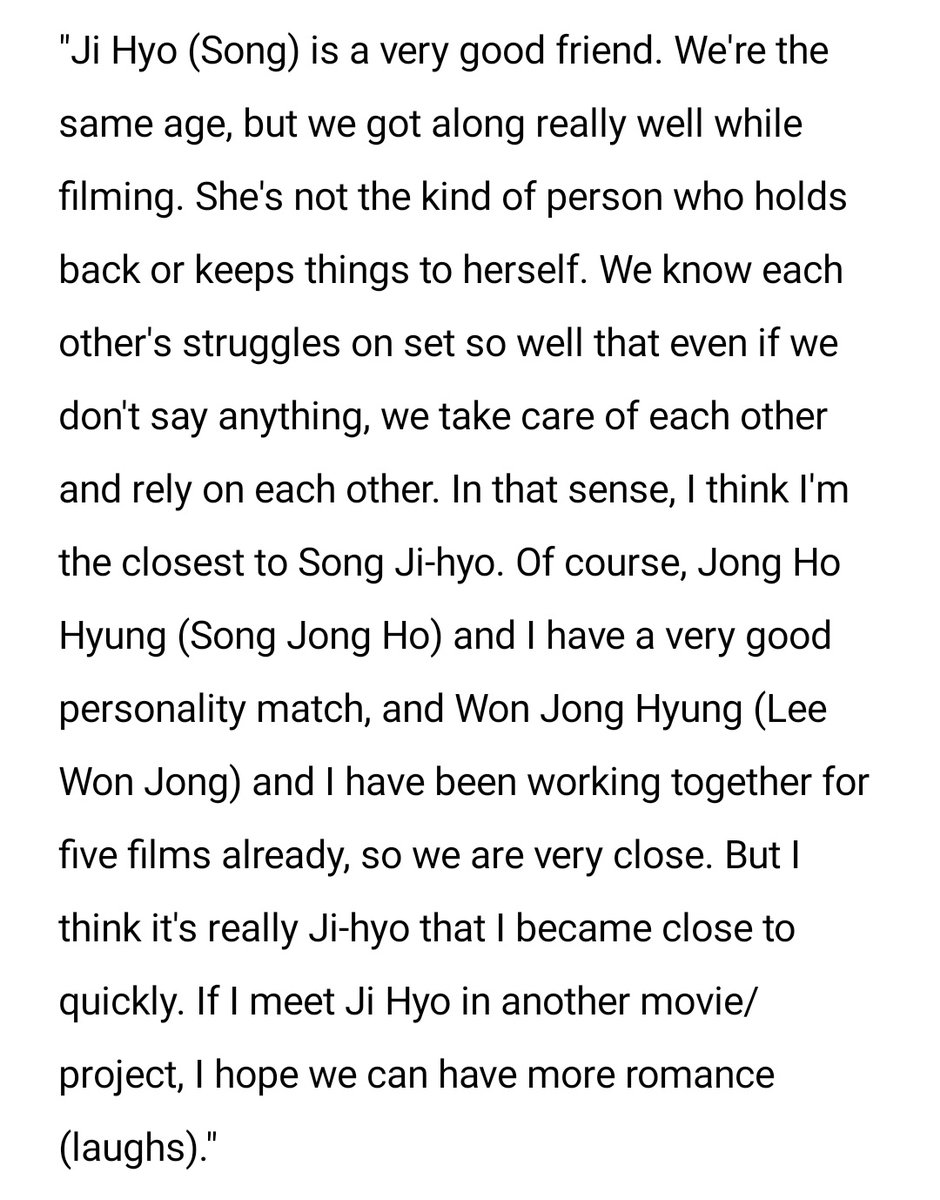 SJH_fan's tweet photo. Help, I found Dong Wook's interview after TFOJ era mentioning Ji Hyo. He said if ever he meets Ji Hyo again in another project, he hoped they can have more romance! MANNN, I SUPPORT 💯 FOR THIS TO HAPPEN! 🥳😂

(Forgive me if there're mistakes in 
translation. ��) https://t.co/PRkWWAdL5J