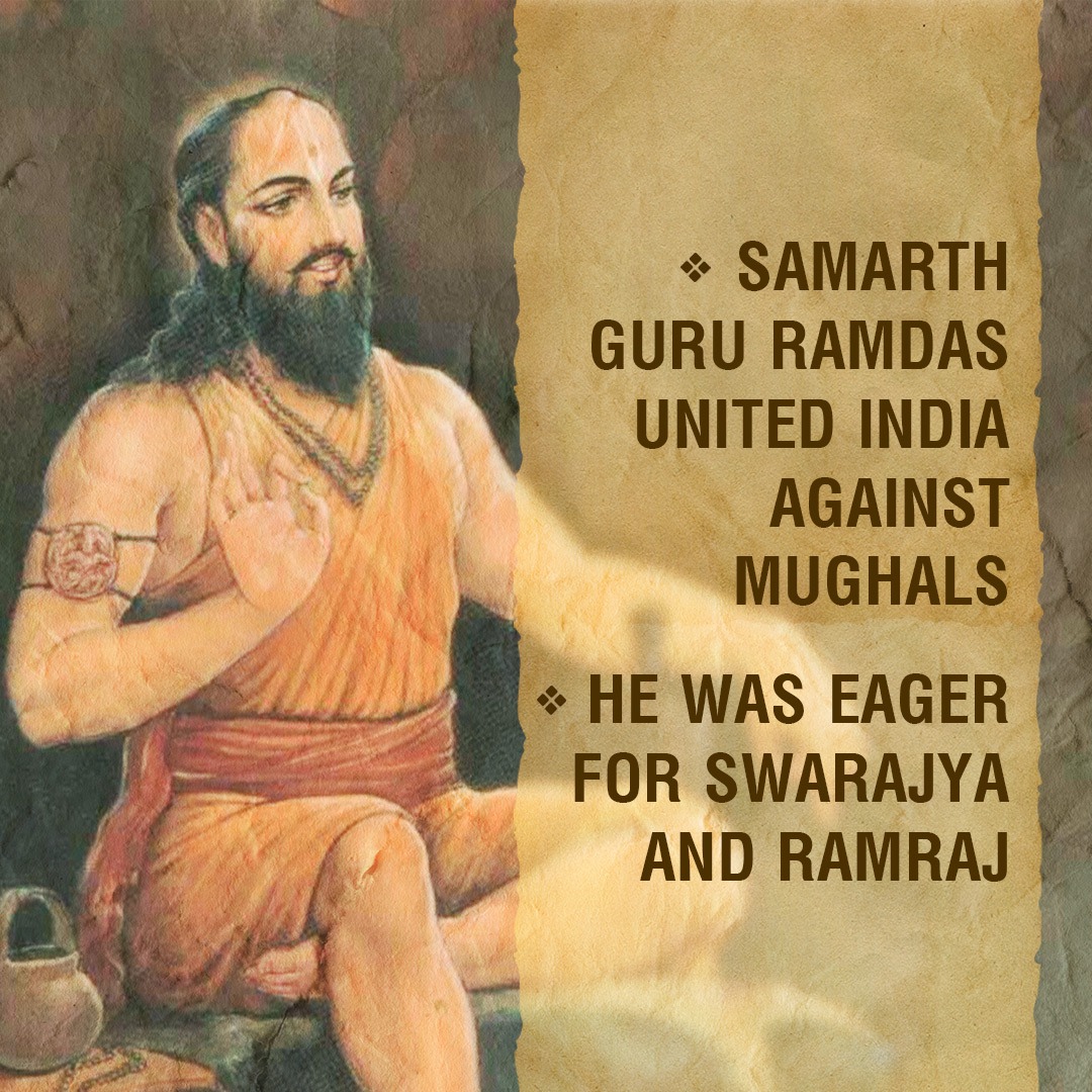 Samarth Guru Ramdas Jayanti Shivaji Acquires Guru Ramdas As His Mentor. Both Of Them Had A Great Influence on Each Other. #SamarthGuruRamdasJayanti
