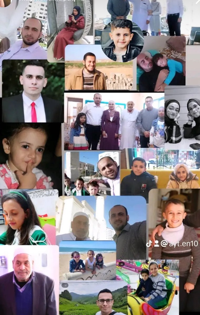 Do you see all these faces? These are some of my family members who Israel killed. Father, brothers, sisters, nieces and nephews.