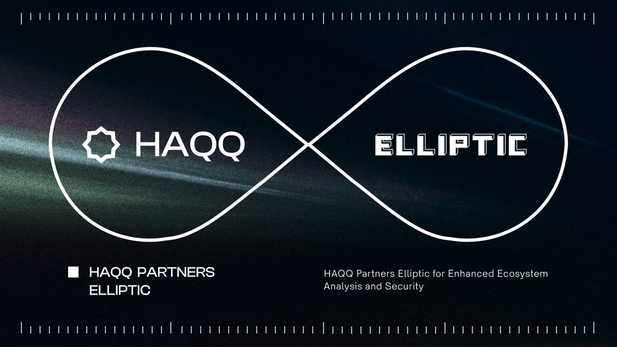 📢 Partnership Announcement HAQQ Network 🤝 Elliptic We're thrilled to announce our strategic partnership with @elliptic, a renowned blockchain analytics company specializing in cryptoasset risk management and compliance. 🔒 Why Elliptic? As a trusted provider with a