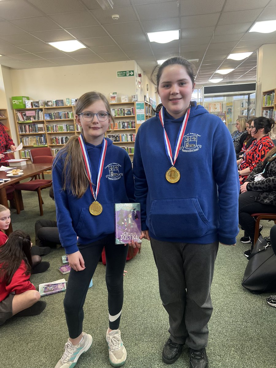 LlangynwydS's tweet photo. A huge congratulations to Rhiannon &amp; Amelia for winning first place in the @AwenLibs Library Quiz this morning! Super proud of you both 🌟📚🪱 Mrs Kehoe 💖 https://t.co/YJ4h12nVmS