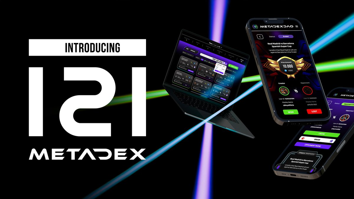 AdalianMathilde's tweet image. 🎮Plongez dans l'action avec @MetadexDao🎮! Découvrez 121Metadex, où le "121" n'est pas juste un nombre mais un duel direct "un contre un" 👥! Sans intermédiaire, c'est juste vous et votre adversaire, face à face ➡️1️⃣➡️1️⃣. #121metadex #onetoone #onetwoone #gaming #jeu #prediction