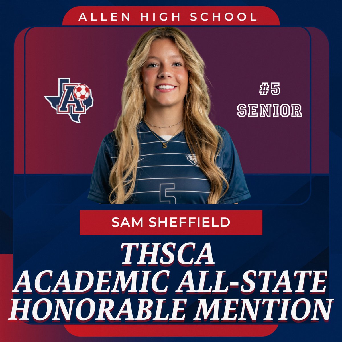 Congrats to our THSCA Academic All State Honorable Mention players:

Sr. Jillian Anderson
Sr. Sam Sheffield