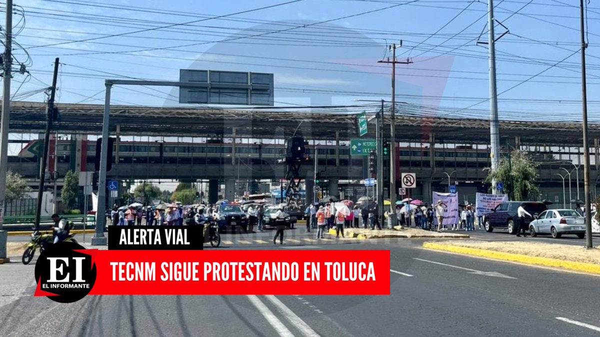 ElInformanteMX's tweet photo. 🚨‼ #TómeloEnCuenta ‼ SIGUE EL CONFLICTO, INTEGRANTES DEL #TECToluca REALIZAN NUEVO #Bloqueo 📢🚫🛑
En estos momentos, un contingente integrado por alumnos, docentes y padres de familia del Tecnológico Regional de #Toluca, #Edomex, ( @tecnmtoluca ) avanza sobre Av. Tecnológico a la altura de las Torres y se dirige rumbo a #Tollocan, ello derivado del conflicto en dicha Institución Educativa.