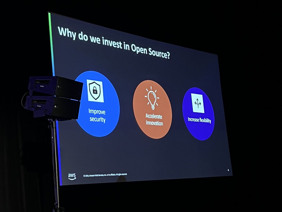 Sirish Chandrasekaran takes to the keynote stage to talk about why AWS invests in #opensource. View the schedule: events.linuxfoundation.org/open-source-su… #ossummit