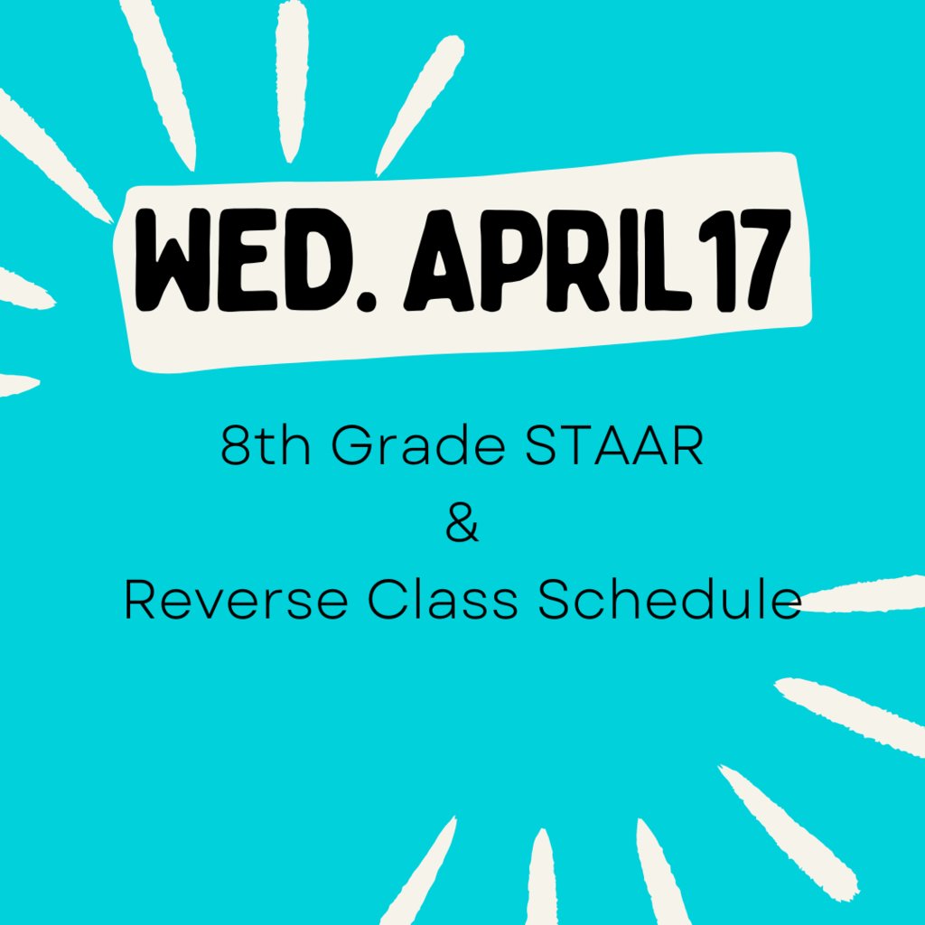 Reverse schedule tomorrow - 7th period is first in the morning!