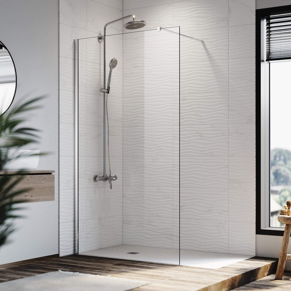 Revamp your bathroom with our Frameless Glass Walk-In Shower! 🚿✨ Easy-clean nano-coated glass, reversible design & sturdy SS304 bar. Customers rave about the quality & style! Shop now at Elegant Showers. #BathroomGoals #ElegantShowers 🛁💧