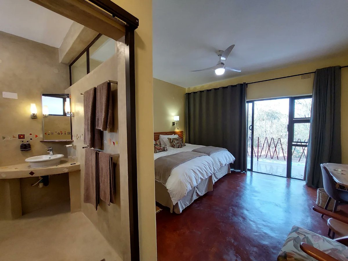 A wide angle view of the bottom floor hotel rooms @MusanganoL.. we love it.. visit us soon.