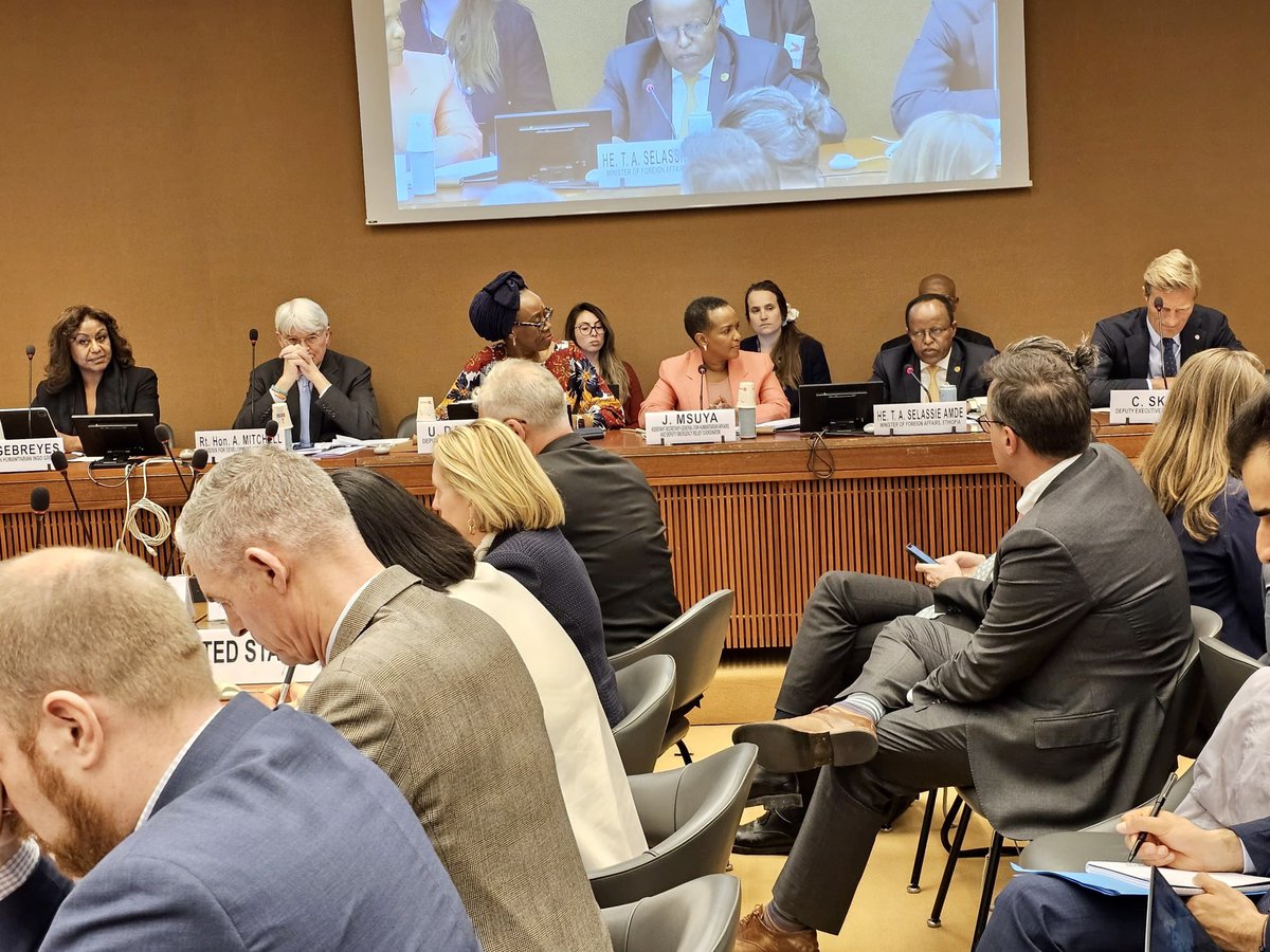 TayeAtske's tweet photo. At an international pledge conference organized by Ethiopia,UK and OCHA, development partners raised over 630 million USD for humanitarian assistance to Ethiopia.I underlined that the primary focus of the Ethiopian Government is the protection of livelihoods,the integration of disaster risk reduction into development plans and strengthening resilience of  vulnerable people.