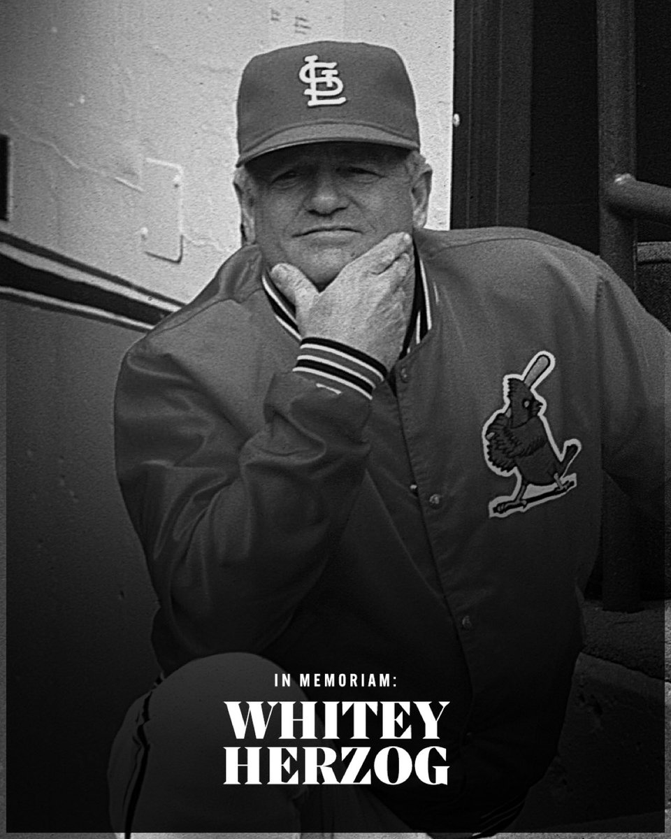 Thank you for the great memories. RIP Whitey Herzog. #STLCards