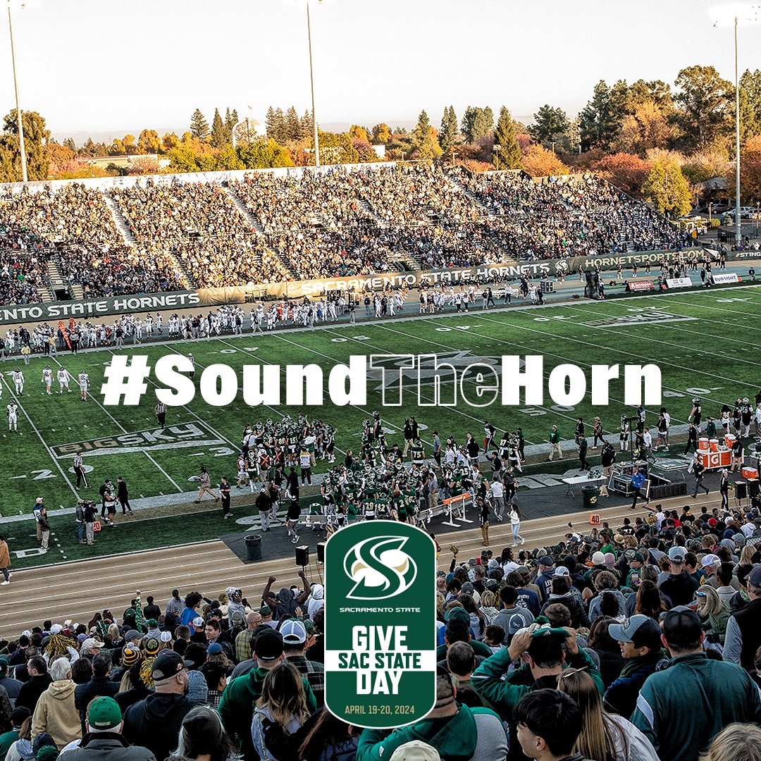 Today is your LAST day to contribute to Give Sac State Day. Please consider a donation to the Stinger Fund. We appreciate your support today & every day! Stingers up! 🐝 Give Here 🔗: bit.ly/3TSxXTZ #SoundTheHorn | #GiveSacStateDay