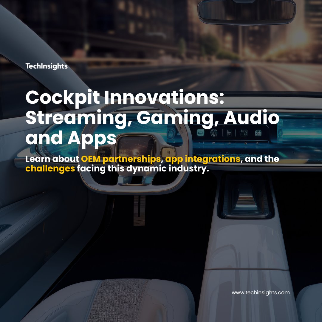 Get ready to elevate your driving experience with TechInsights' latest report on cockpit innovations! 🚗🔊 From immersive gaming to seamless audio streaming, dive deep into the future of in-car entertainment. Explore the trends driving larger displays and 5G connectivity, and…