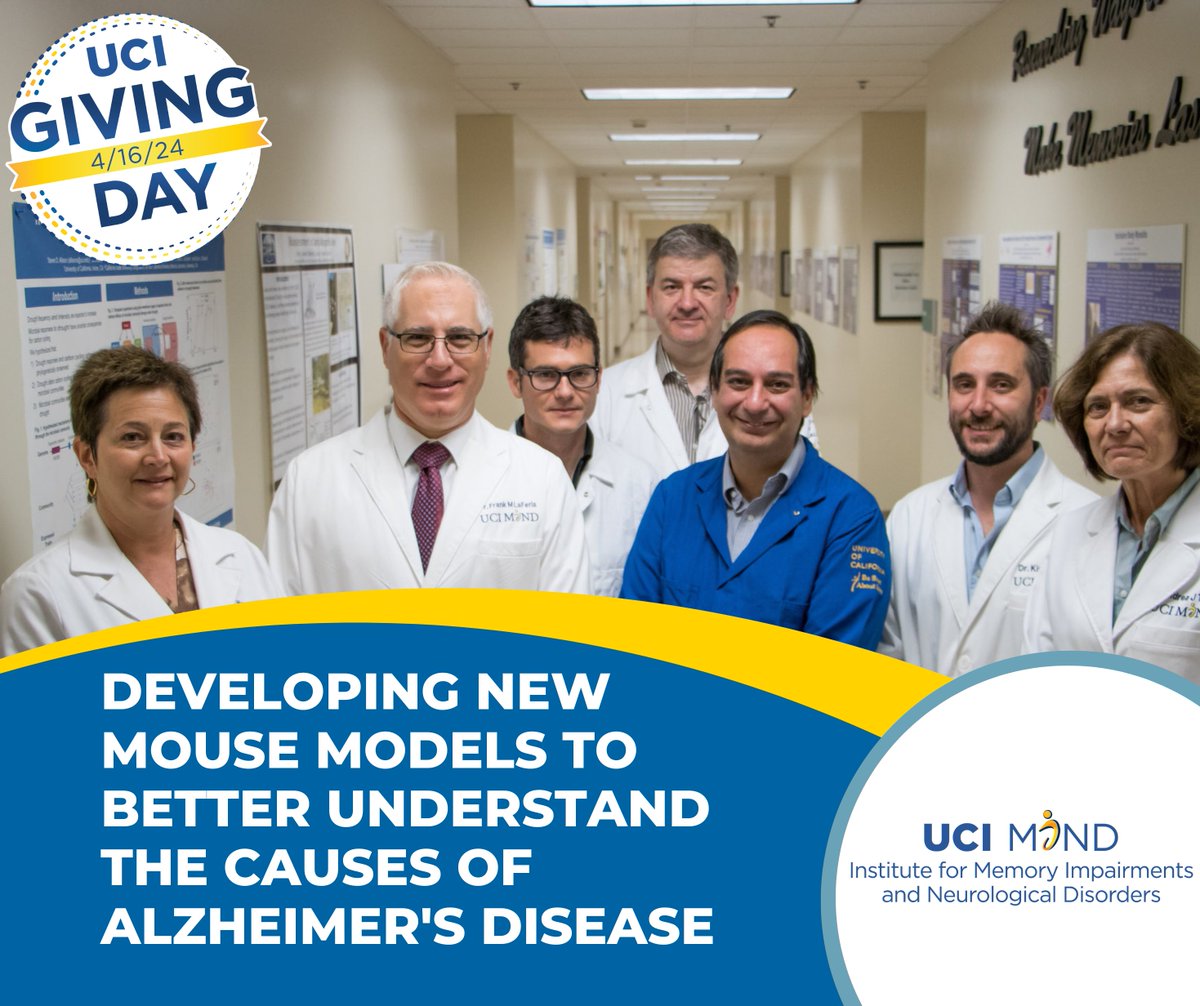 Today is #UCIGivingDay Support UCI MIND's effort to eradicate Alzheimer's disease: givingday.uci.edu/mind