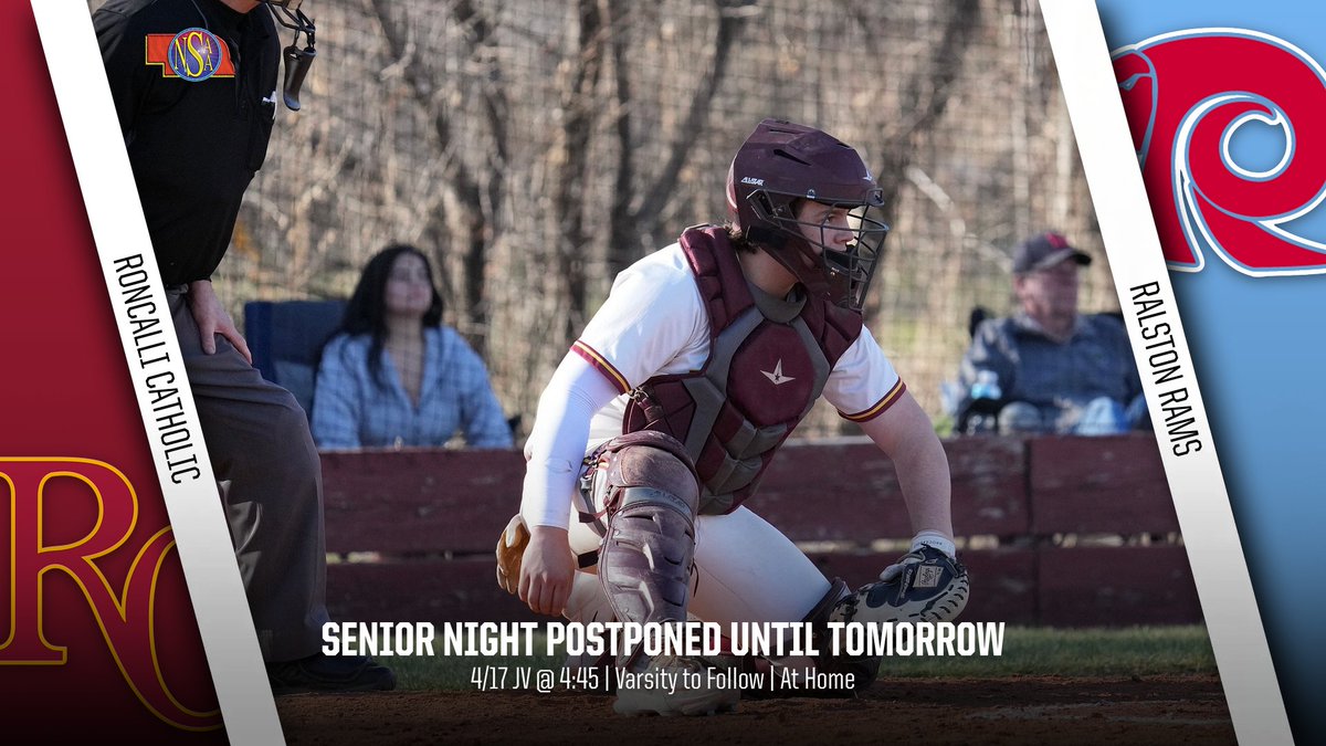 RCHSBall's tweet photo. Senior night moved to tomorrow.  We will honor our Seniors between games.  JV will play first at 4:45pm and Varsity will follow https://t.co/GGeCqHWe1K
