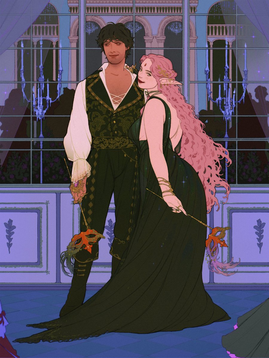 yec_yourz's tweet image. Commission for @jullika08 🕯🎭🎀