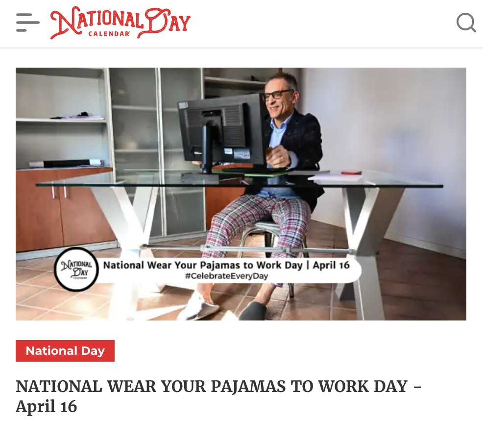 Alternatively, all remote employees have to wear suits today