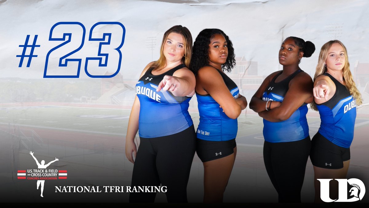 Continuing to build! The @UDTFXC women's track & field team stays put this week in the latest @USTFCCCA National TFRI rankings.