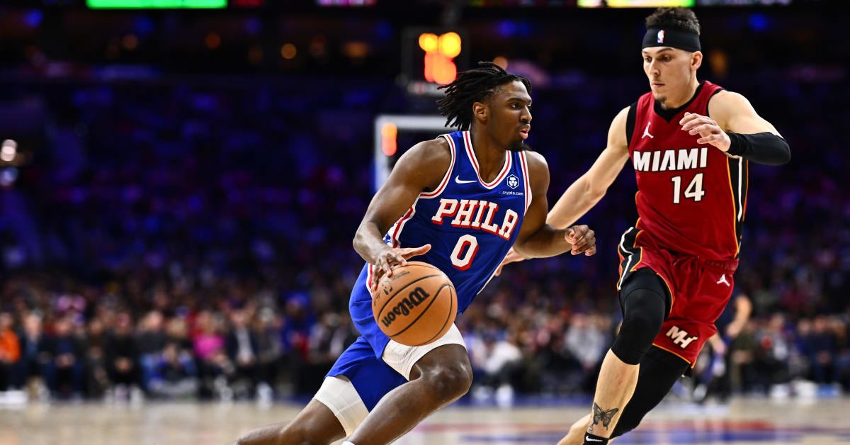 PompeyOnSixers's tweet photo. #DidYouKnowFlow: #Sixers All-Star guard Tyrese Maxey averaged 27.3 points, 8.3 assists and 6.5 rebounds in this season’s four games against the Miami Heat. https://t.co/ffLlRy3cFh