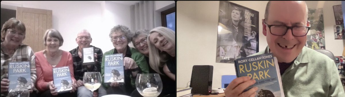 Another lovely Zoom talking about #RuskinPark this time with the Holmbridge book club in the shadow of the Holme Moss transmitter - which gets a mention in the book!