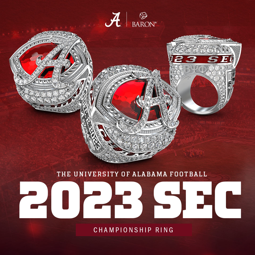 Bama Bling Szn continues to be the theme today! ROLL over to the Baron® blog for more on the the TIDE Ring 💍

bit.ly/AlabamaFootbal…

#ringszn #RollTide #yourjourney #yourmoment #yourlegacy #baronrings #baron2024 #alabamauniversity #LANK #alabamafootball
