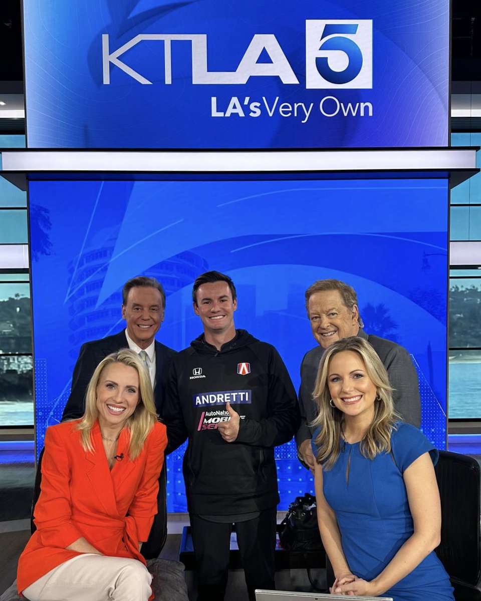 Kyle Kirkwood is already out and about in Los Angeles! 👀 He caught up with @ktlaENT this morning to talk all things @IndyCar and the upcoming @GPLongBeach 💪