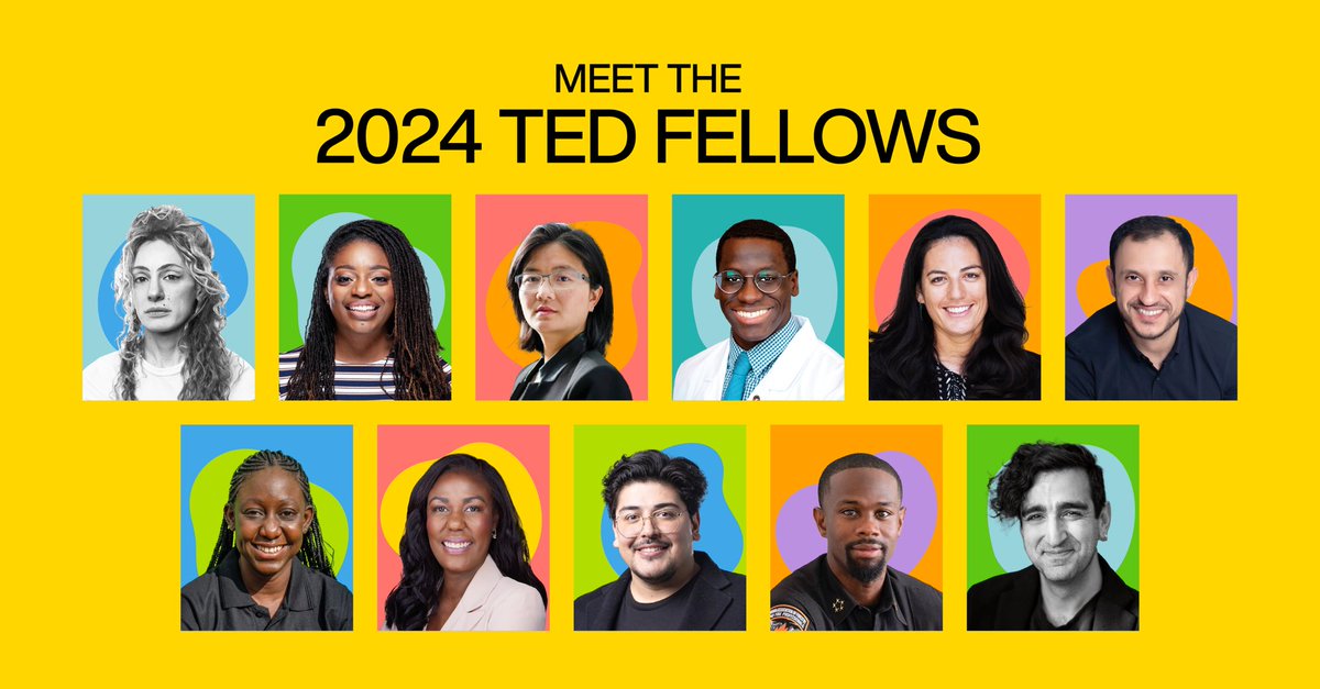 TEDFellow's tweet photo. There are some who understand that the future doesn’t just happen — it’s made. Among these are the TED Fellows: innovators, activists, artists, inventors and dreamers. Meet the class of #TED2024. https://t.co/FNesip1JSQ https://t.co/PBblY9FaK8