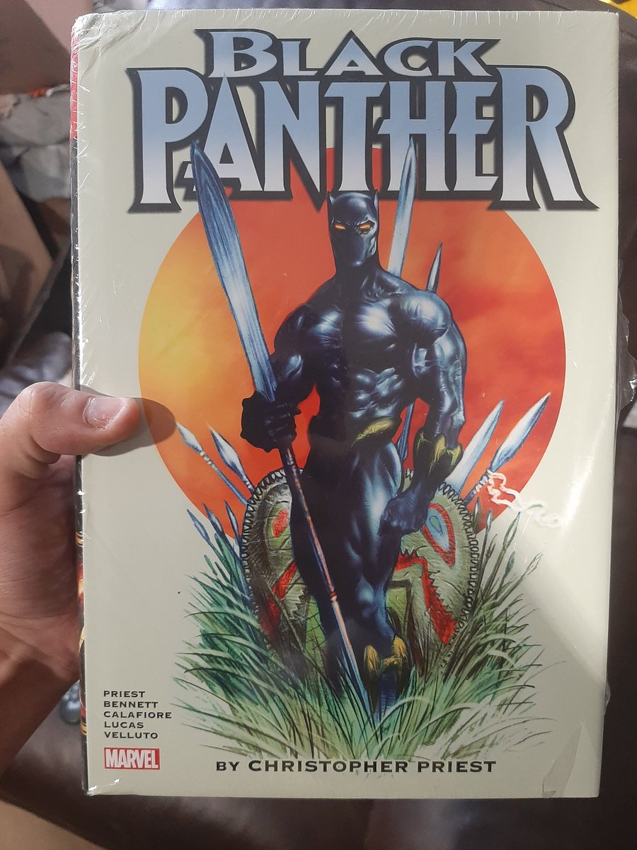 New omnibus arrival! The all-time best Black Panther series from Christopher Priest, baby. What a beautiful cover holy god #MarvelComics #BlackPanther #comics #comicbooks