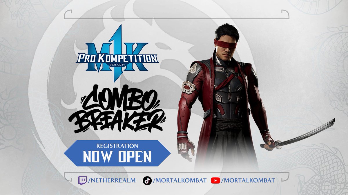 #CB2024 is fast approaching! Make sure you register! Compete in the Mortal Kombat 1 Pro Kompetition and vie for the $10,000 pot bonus and Global Leaderboard points. Sign up today at start.gg/combobreaker