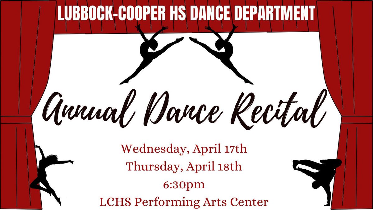 It's not too late to get your Dance Recital tickets! Click here to purchase tickets (buff.ly/3xDFdf2) and join us at the LCHS PAC tomorrow and Thursday!