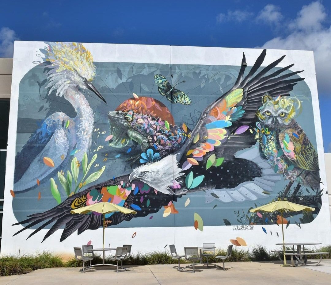 Art by Cuban-American Ernesto Maranje in Miami (FL), USA (2018) #ernestomaranje #lamolinastreetart | photo via mysl.nl/UEWI
