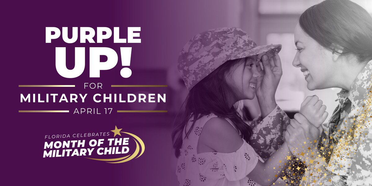 Make plans to wear purple on Wednesday, April 17, as we continue our celebration of Month of the Military Child. For more ideas on how you can Purple Up! this month, visit bit.ly/purple-up.