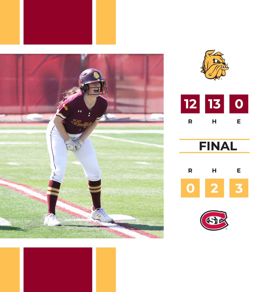 Bulldogs defeat the Huskies in five innings in game one!