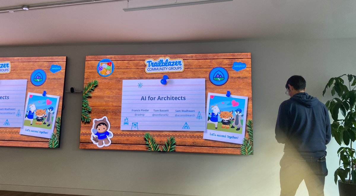 L_Botwright's tweet image. My first visit to the London #Salesforce Architects User Group this evening 🩵
Great to see @alankkan today and big thanks to @radnip, @TomForce92, @accessiblearch for making me feel so welcome ☺️ and @PublicisSapient for hosting!

#LDNArcs #Community #London #Ohana #AI