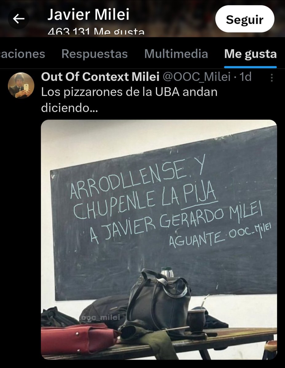 Tuve que ir a chequear que fuera verdad, nos gobierna un trastornadito con retraso madurativo.