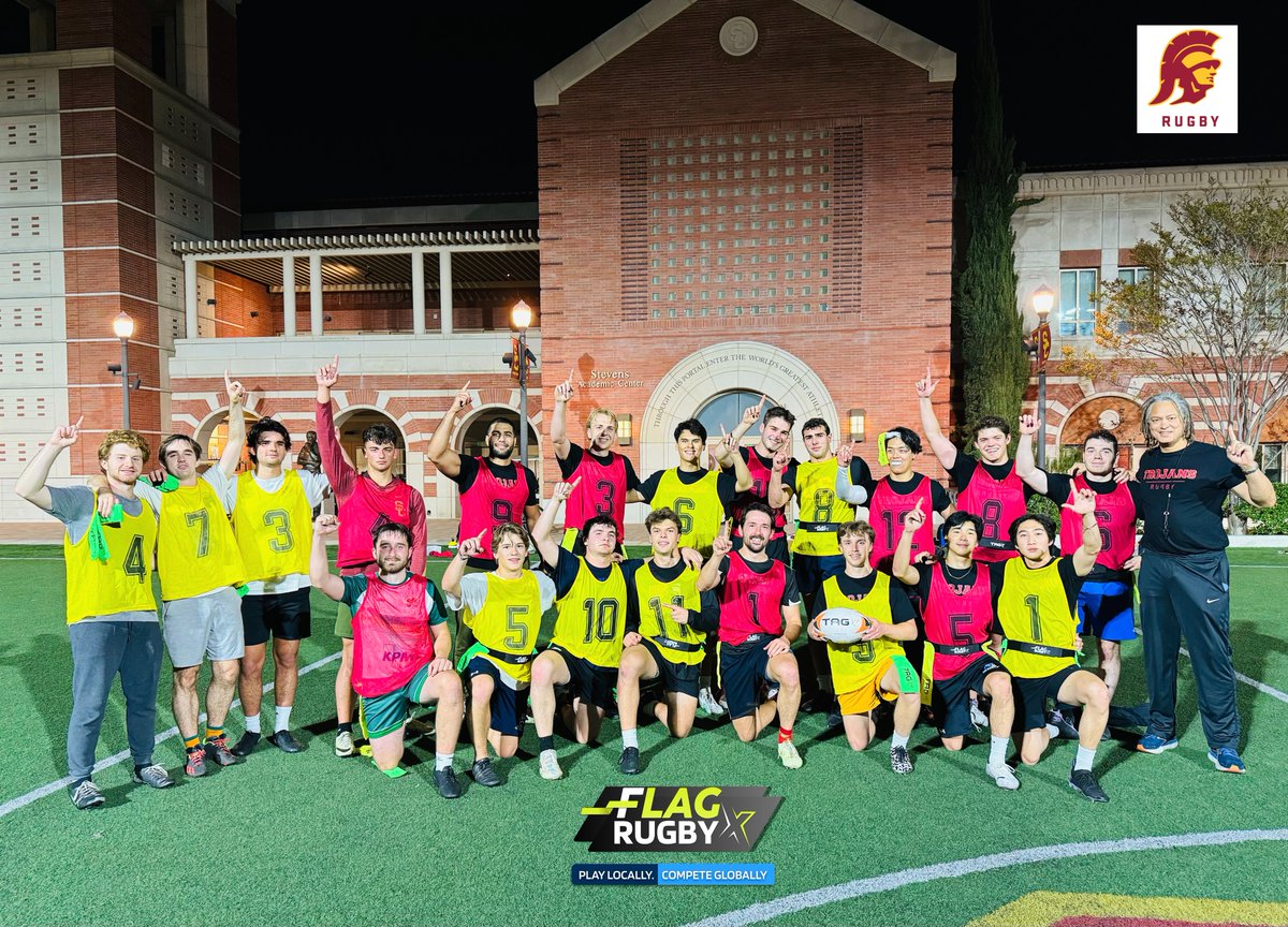 Superb fun yet again at @USC as these Sleek Sensations dominated Flag Rugby X via @USCTrojanRugby! Brilliant tool for skill development, increases number of new participants via safe non-contact rugby + an excellent fundraising vehicle. 📸 tagxinternational.com 🏆