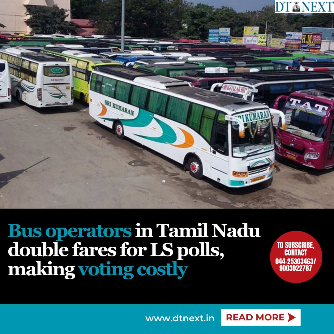 dt_next's tweet photo. Omnibus operators exploit the high demand for Lok Sabha election travel by doubling fares. The transport department said that actions would be taken if complaints are received from passengers.
✒JAGANATHAN
#DTNext #DTNextNews #Busfare #Pricehike https://t.co/qT64E0mDhY