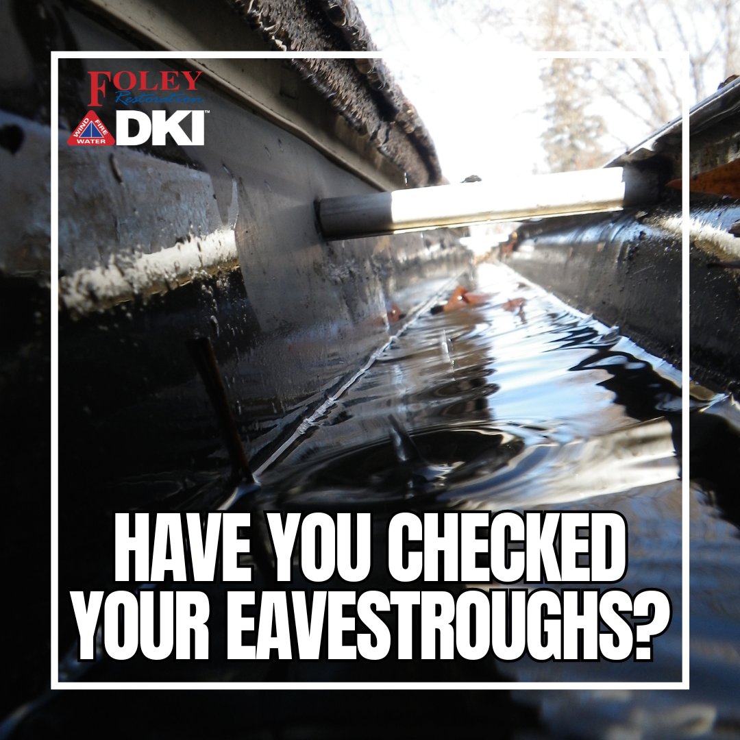 To avoid water damage to your home, it’s important to check your eavestroughs and downspouts for damage or blockages to ensure the spring showers flow freely away from your home.

If you discover damage to your roofing system, visit foleyrestoration.com