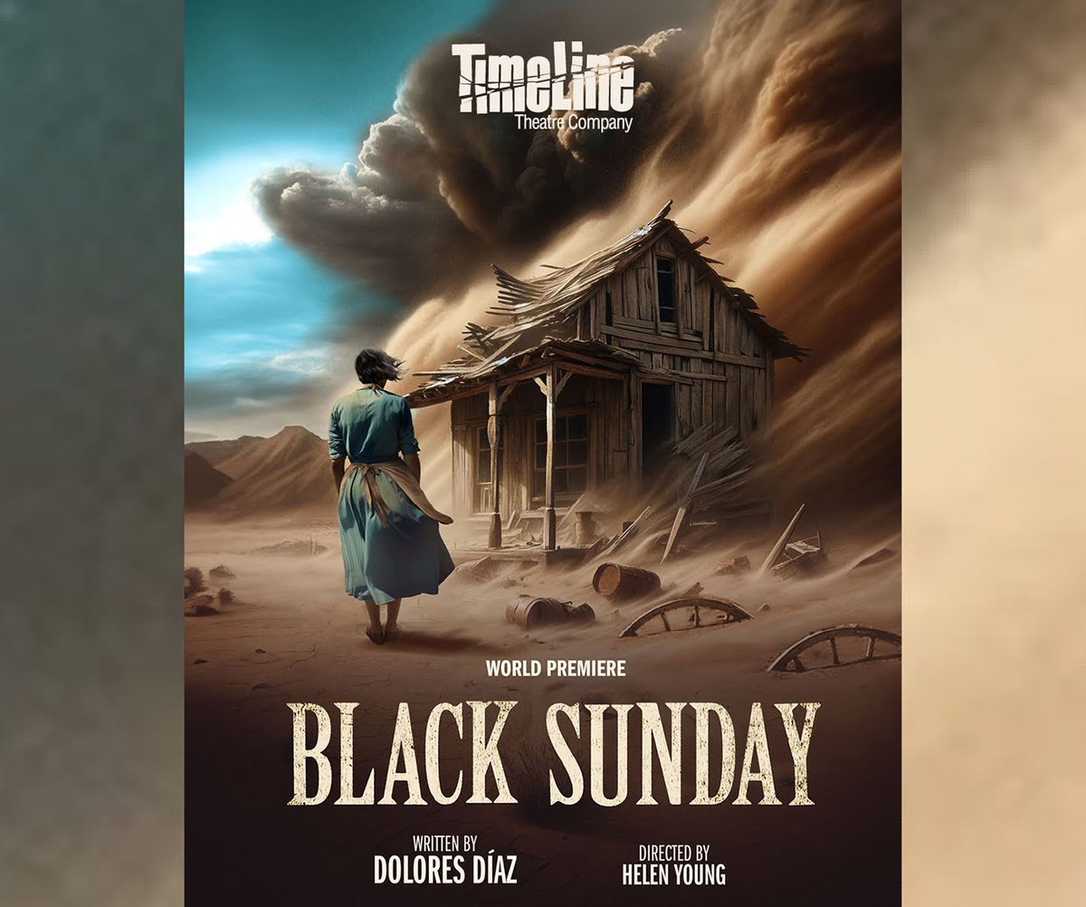 🎨 The world premiere of BLACK SUNDAY is coming soon & we're excited to share the official show artwork designed by Michal Janicki! Performances of Dolores Díaz's striking new work, directed by Helen Young, begin 5/8. Get tix >> timelinetheatre.com/black-sunday #ChicagoTheatre