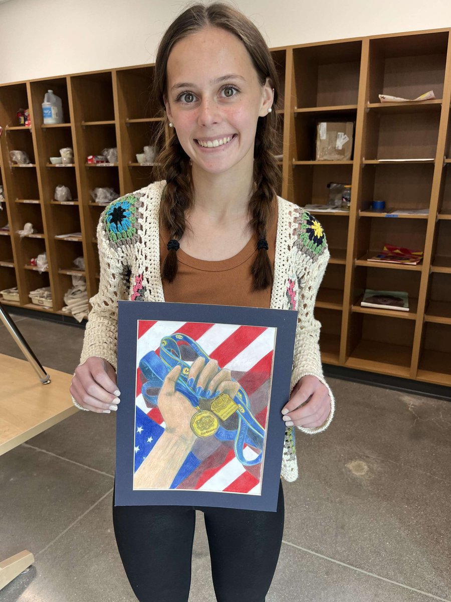 FHS sophomore Alex Kincaid's drawing 'All American' has been accepted into the Ohio High School Student Art Exhibition. Known as 'The 99-Show,' the exhibition selects one piece to represent each of Ohio's districts in a show that hangs for two years in Ohio's Capitol Square.