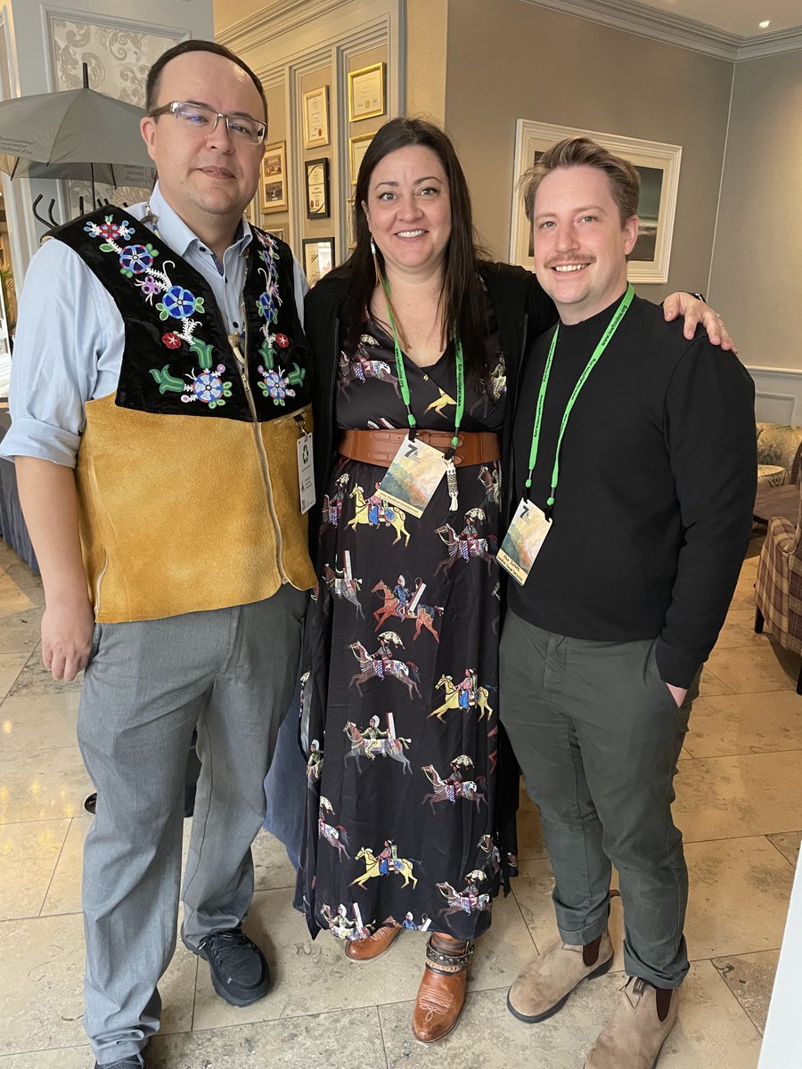 🔥Straight from Tralee at the 7th International Fire Behavior and Fuels Conference, where important discussions on #firemanagement are flaring! 
📸Edward Alexander (Gwich’in Council International), Amy Christianson (IAWF Board Member), and Alex Zahara (REDfire Lab). #fbf2024