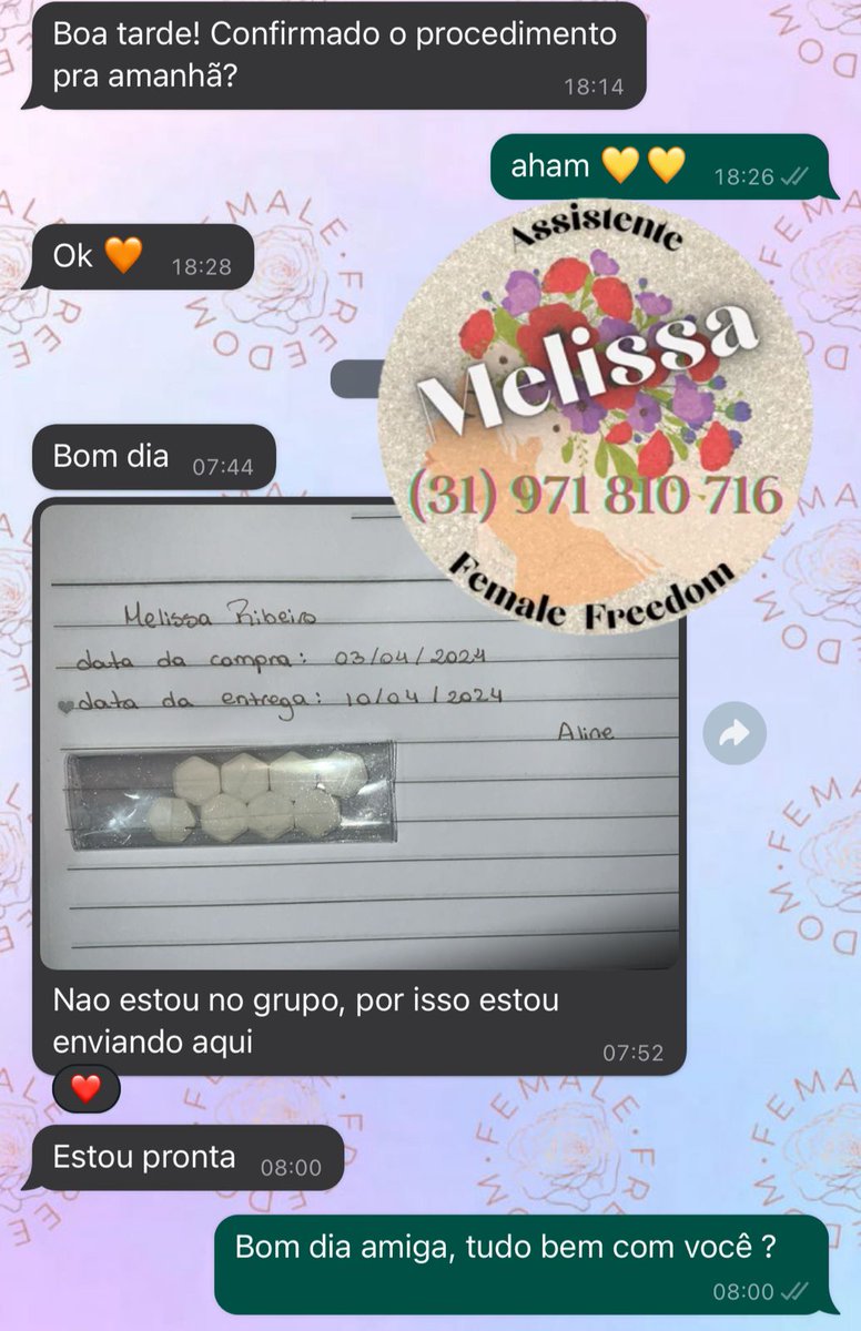 Seu corpo, sua escolha! 

#aborto #abortoseguroemcasa #misoprostol #cytotec #misoprostol200mg #comoabortar #chaabortivo #ondecomprarcytotec #abortolegal #precisoabortar #abortoseguro #abortoBr #abortobrasileiro #vendamisoprostol

☎ contate.me/Melcyto 
(31) 9 7181-0716