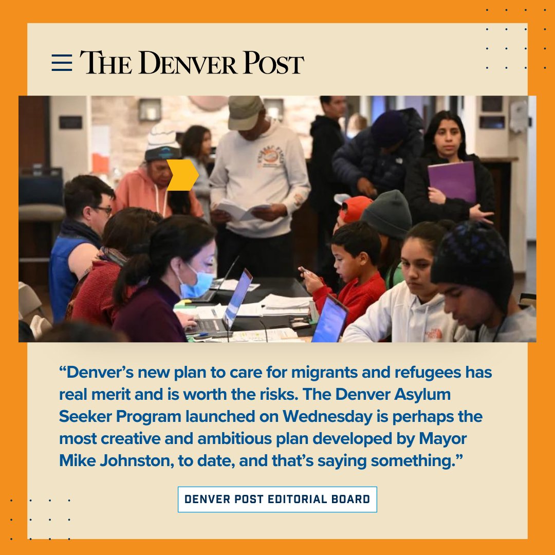 We’ve been told that Denver can’t be compassionate to newcomers while still being fiscally responsible. Our new, sustainable plan is proof that when hard challenges come our way, we will be the ones who solve them together. Full @denverpost editorial: dpo.st/49DFX11