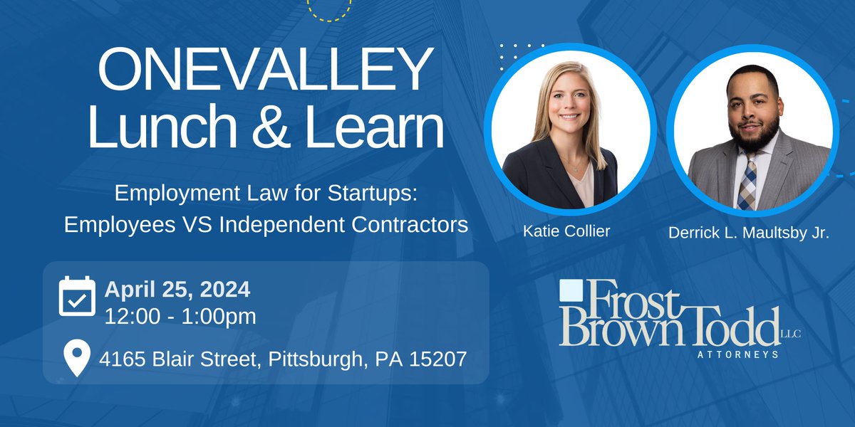 Attention #startup community! 📢Join us for a Lunch & Learn at the Roundhouse. Get valuable insights into why employment law matters, even for cash-strapped startups. Learn about employee rights vs independent contractors over FREE lunch. 
RSVP 👉 bit.ly/4aI5NTe