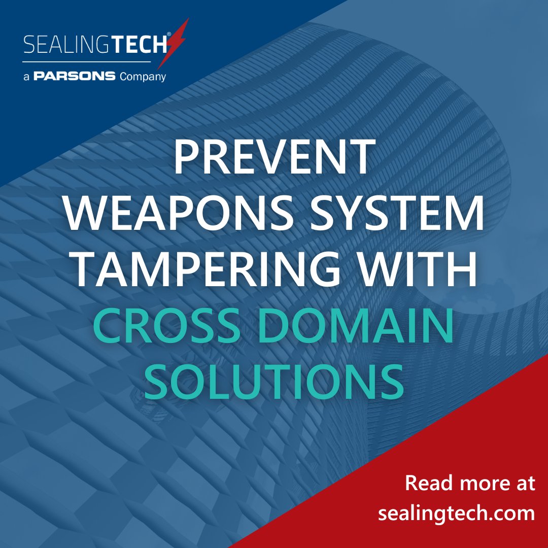 Sealing_Tech's tweet image. Discover how cross domain solutions can counter unauthorized weapons systems access in this blog post by SealingTech CTO Ed Sealing. Read more: bit.ly/4aWaCI9

#WeaponsSystems #CrossDomainSolutions