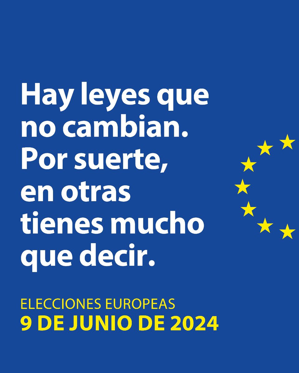 Hay leyes que no puedes cambiar. Pero muchas otras que sí están en tus manos. El 9 de junio #UsaTuVoto europa.eu/!494drC. Lanzamos campaña para movilizar el voto joven de @_CJE_ @Equipo_Europa @ESNSpain @JEFSpain @talentofuturo_ con el apoyo de nuestra oficina en España.