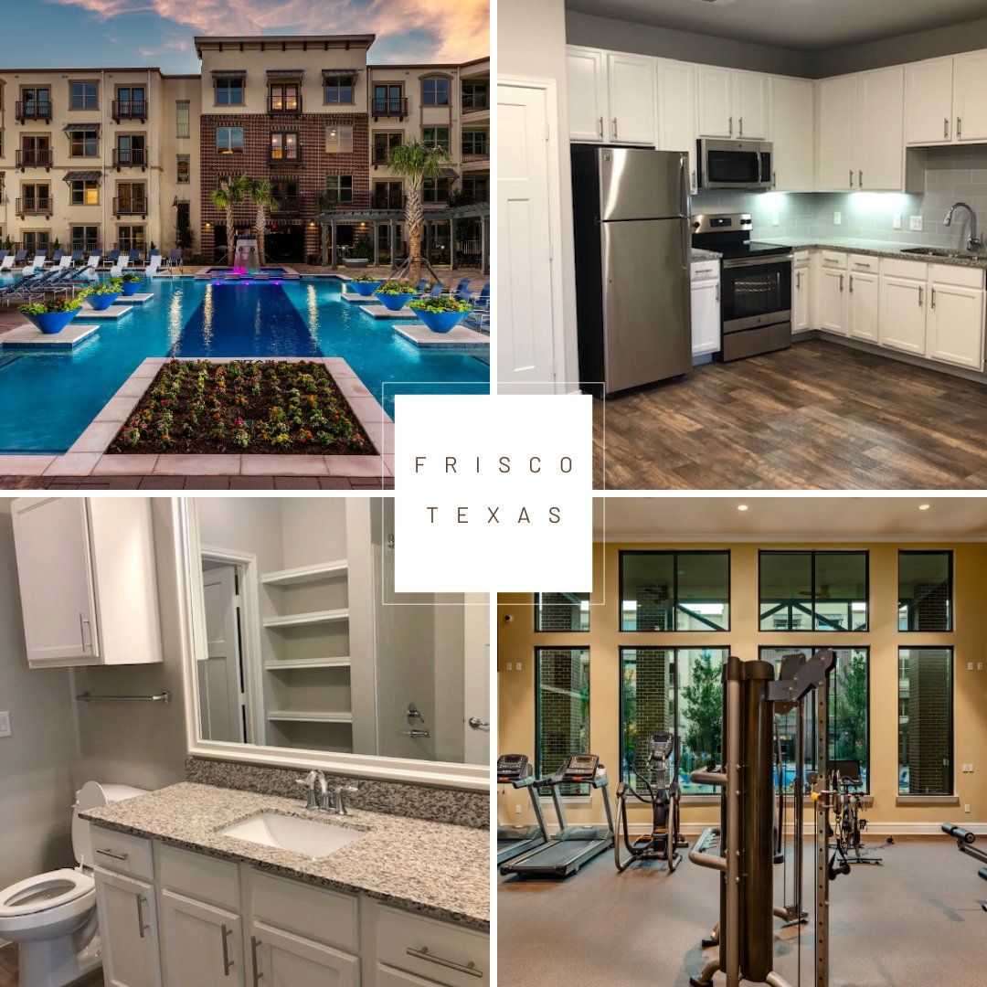 Come visit us at the Carmichael! Touring Now!! #lowrates #carmichaelfrisco #friscolife #whitefinishes #poolview #gym #stainlesssteel #granitecountertops