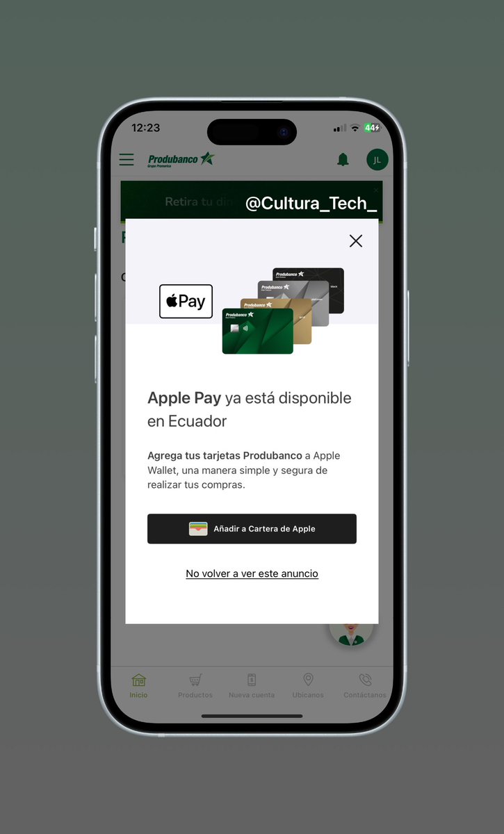 Cultura_Tech_'s tweet photo. 🚶🏻‍♂️‍➡️

Solo vengo a contarles que de manera oficial, Apple Pay ha llegado a Ecuador 🇪🇨 

🚶🏻‍♂️ https://t.co/Qq7MS3KXlL