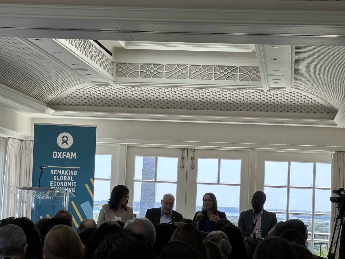 Thanks to @NabsIMA and the @OxfamAmerica team for this wonderful panel: Remaking Global Governance for a Post-Neoliberal Era, featuring @RanaForoohar Joe Stiglitz @AAbdenur @nssylla