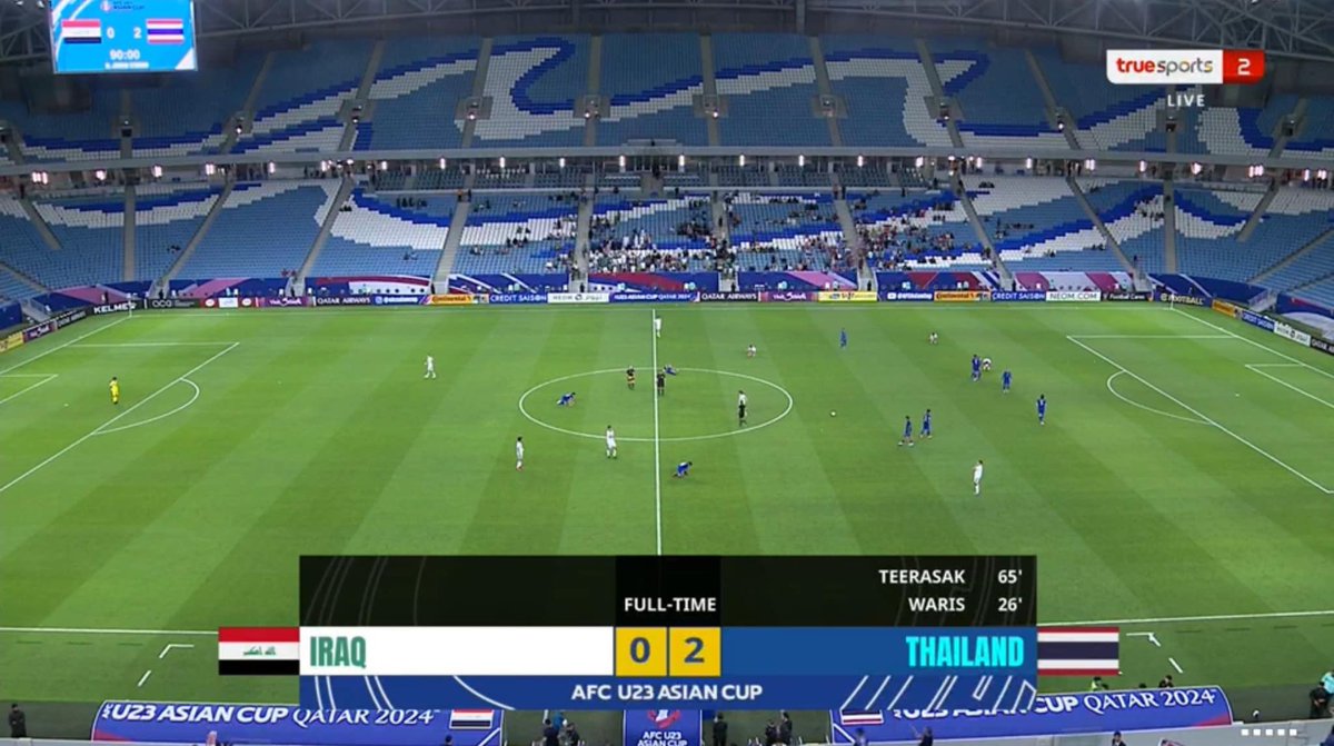 FT ไทย 2-0 อิรัก 
ช้างศึกประเดิมสนาม #AFCU23 ด้วยการเก็บ 3 คะแนน!!

นัดที่ 2 ไทยจะพบกับซาอุฯ วันที่ 19 เมษายน เวลา 22.30 น.